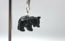Load and play video in Gallery viewer, Wild Hematite Elephant Sterling Silver Pendant | 21x16x8mm| Black | 1 5/8&quot; long|
