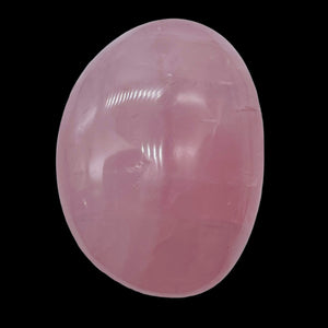 Rose Quartz Oval Meditation Worry Stone | 55x43x26 mm | Pink | 1 Stone }
