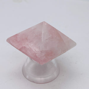 Rose Quartz Double Pyramid | 54x56mm | Pink | 1 Display Specimen