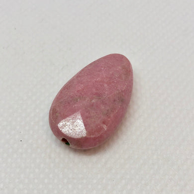 Rare 1 Faceted Pink Rhodonite Pear Pendant Bead 7104 - PremiumBead Primary Image 1