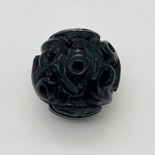 Load image into Gallery viewer, Hand Carved Black Onyx Long Life Dragon 20mm Pendant Bead 10766 - PremiumBead Alternate Image 3

