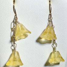 Load image into Gallery viewer, Fine Citrine Bell Flower Solid Sterling Silver Earrings 309242cts2 - PremiumBead Primary Image 1
