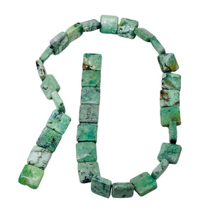 4 Beads of Mojito Mint Green Turquoise Square Coin Beads 7412D