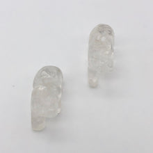 Load image into Gallery viewer, Quartz Hand Carved Bear Figurine/Worry bead | 13x18x9mm | Clear - PremiumBead Alternate Image 5
