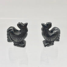 Load image into Gallery viewer, 2 Cute Carved Hematite Rooster Beads | 21x16x7.5mm | Graphite - PremiumBead Primary Image 1
