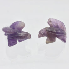 Load image into Gallery viewer, 2 Soaring Carved Amethyst Eagle Beads | 20.5x16x11.5mm | Purple/Grey - PremiumBead Primary Image 1
