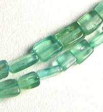 Load image into Gallery viewer, Natural Teal Apatite Cube Tube Bead Strand 109642 - PremiumBead Alternate Image 3
