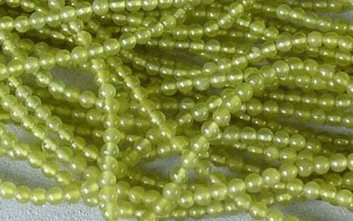 9 Gemmy Chartreuse Serpentine 4mm Round Beads 004995P - PremiumBead Primary Image 1