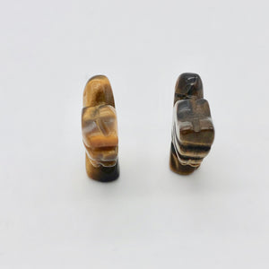 Lovely Hand Carved Tiger's Eye Dove Bird Figurine | 25.5x18x7 | Golden - PremiumBead Alternate Image 9
