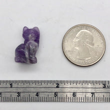 Load image into Gallery viewer, Adorable! 2 Amethyst Sitting Carved Cat Beads | 21x12x8mm | Purple - PremiumBead Alternate Image 6
