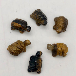 Adorable Tigereye Turtle Figurine | 20x12x9mm | Golden Brown - PremiumBead Alternate Image 3