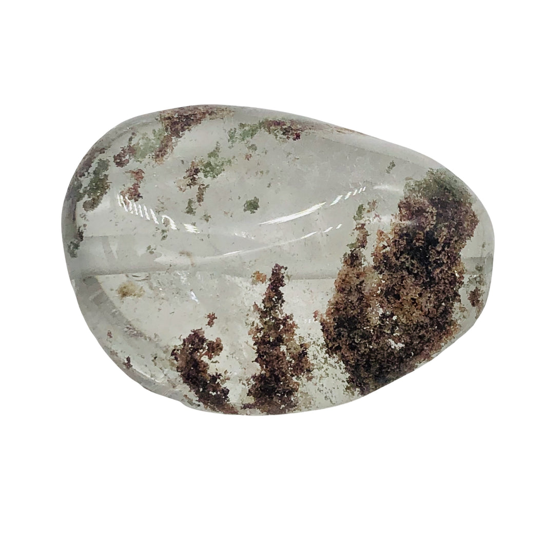 Lodalite Quartz Oval Pendant Figurine Bead | Clear Included|1 Bead| 32x23x14 mm|