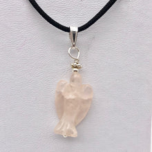 Load image into Gallery viewer, On the Wings of Angels Rose Quartz Sterling Silver 1.5&quot; Long Pendant 509284RQS - PremiumBead Alternate Image 7
