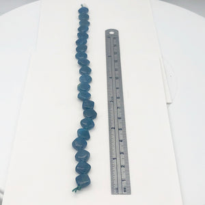 Gemmy Blue Apatite 8x8x4mm Diagonal Drilled Bead Half-Strand | 21 Beads | - PremiumBead Alternate Image 7