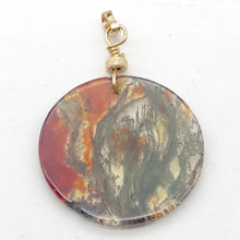 Load image into Gallery viewer, Limbcast Round 14K Gold Filled Pendant | 1.5&quot; Long | Green Clear Orange |
