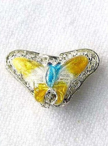 Lemonade Cloisonne 16x10mm Butterfly Pendant Beads 8635E - PremiumBead Primary Image 1