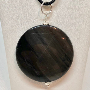 Mysterious Cat'S Eye Quartz & 925 Sterling Silver Pendant 6496C - PremiumBead Alternate Image 2