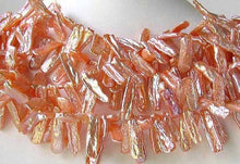 Load image into Gallery viewer, 7 Natural Peach Head Drilled Stick FW Pearl Beads 7244 - PremiumBead Alternate Image 2
