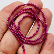 Load image into Gallery viewer, Ruby Faceted 15.5&quot; Bead Strand Round | 3 mm | Pink | 190 Beads |
