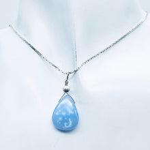Load image into Gallery viewer, Blue Chalcedony Designer Sterling Silver Pendant | 19x15x5mm | 1 1/4&quot; Long |
