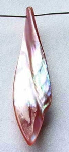 1 Designer Blade Cut Pink Mussel Shell Pendant Bead 4423B - PremiumBead Alternate Image 2