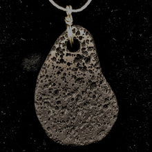 Load image into Gallery viewer, Meteorite Carved Sterling Silver Pendant | 1 Pendant | Black | 2 1/2&quot; Long |
