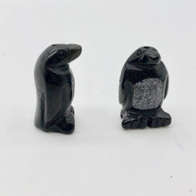 Load image into Gallery viewer, Hand-Carved Obsidian Penguin Bead Figurine! | 21.5x12.5x11mm | Black/White - PremiumBead Alternate Image 6
