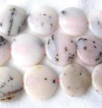 Load image into Gallery viewer, 2 Gently Pink Peruvian Opal 20x7mm Coin Beads 8429 - PremiumBead Alternate Image 2
