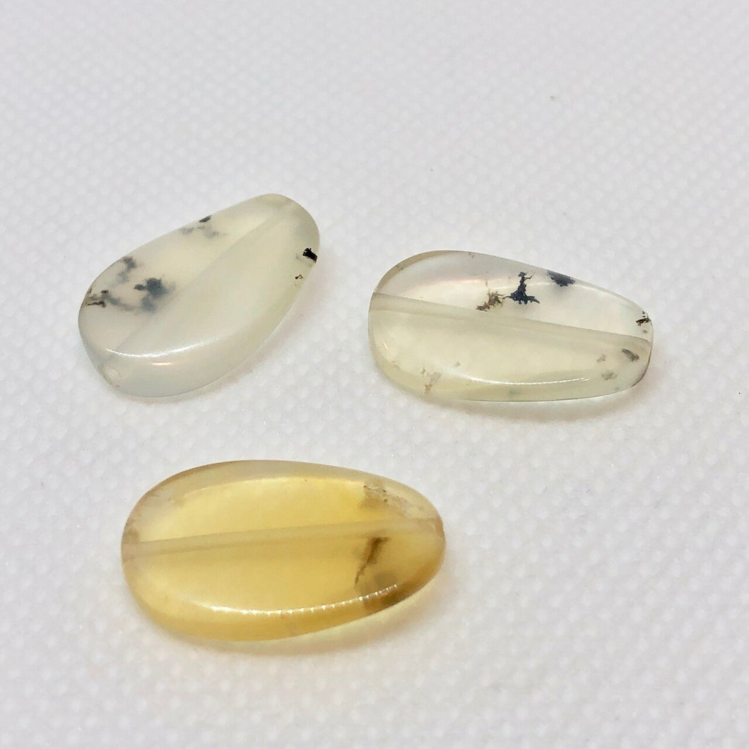 3 Dendritic Golden Peruvian Opal Beads 003422 - PremiumBead Primary Image 1