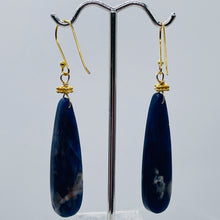 Load image into Gallery viewer, Sodalite 14K Gold Filled Teardrop | 3&quot; Long | Blue/White | 1 Pair Earrings |
