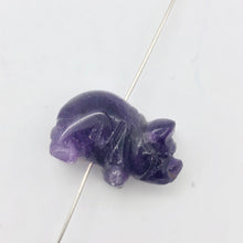 Load image into Gallery viewer, 2 Purple Piggies Hand Carved Amethyst Pig Beads | 22x13x11mm | Purple - PremiumBead Alternate Image 2
