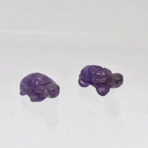 Charming 2 Carved Amethyst Turtle Beads | 22x12.5x9mm | Purple - PremiumBead Alternate Image 8
