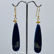 Load image into Gallery viewer, Sodalite 14K Gold Filled Teardrop | 3&quot; Long | Blue/White | 1 Pair Earrings |
