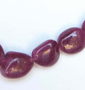 227cts Rich Natural Non-Heated Ruby Art Cut Bead Strand 109671A - PremiumBead Alternate Image 4