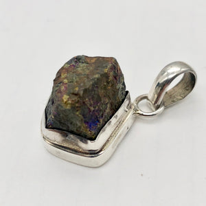 Exotic Chalcopyrite Crystal Sterling Silver Pendant! | 1 5/8x3/4" | Copper | - PremiumBead Alternate Image 6