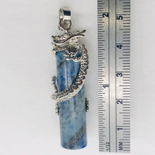 Load image into Gallery viewer, Dragon Sterling Silver Lapis | 2&quot; Long | Blue/Silver | 1 Pendant |
