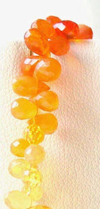 45.5cts Untreated 7-5mm Mexican Fire Opal 9 inch Briolette Bead Strand 108760 - PremiumBead Alternate Image 4