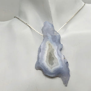 68.5cts Druzy Blue Chalcedony Designer Pendant Bead for Jewelry Making - PremiumBead Alternate Image 2
