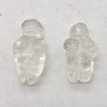 Load image into Gallery viewer, 2 Hand Carved Quartz Goddess of Willendorf Beads | 20x9x7mm | Quartz - PremiumBead Primary Image 1
