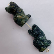 Load image into Gallery viewer, Adorable! 2 Kambaba Jasper Sitting Cat Beads
