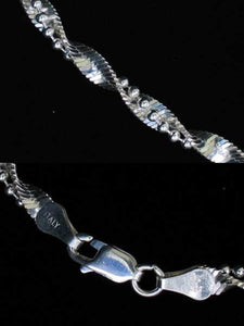 8" Silver Bead Herringbone Twist Chain Bracelet! 10027E - PremiumBead Primary Image 1