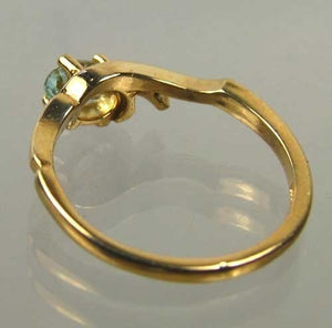 Natural Oval Aquamarine Solid 14Kt Yellow Gold Solitaire Ring Size 6 9982M - PremiumBead Alternate Image 7