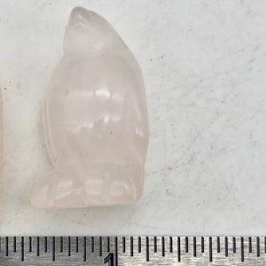 March of The Penguins Carved Rose Quartz Figurine | 21x12x11mm | Pink - PremiumBead Alternate Image 2