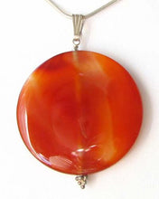 Load image into Gallery viewer, Natural Carnelian Agate &amp; Silver Pendant 3553C - PremiumBead Alternate Image 2
