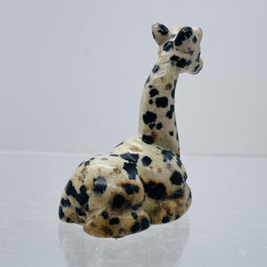 Dalmation Stone Giraffe Giraffe | 49x28x20mm | White Black | 1 Figurine