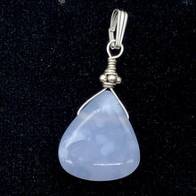 Load image into Gallery viewer, Blue Chalcedony Designer Sterling Silver Pendant | 18x16x6mm | 1 1/2&quot; Long |

