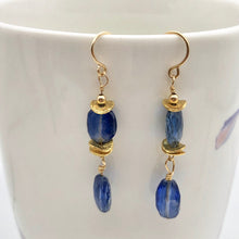 Load image into Gallery viewer, Stunning AAA Blue Kyanite 14Kgf Earrings, 1 13/16&quot; (Long), Blue 310834 - PremiumBead Alternate Image 6
