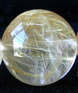 Gem Quality Rutilated Quartz 13mm Round Bead 9675B7 - PremiumBead Primary Image 1