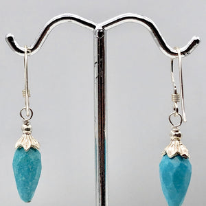 Charming Designer Natural Untreated Kingman Turquoise Earrings Sterling Silver - PremiumBead Alternate Image 8