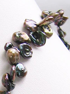 Design Green Dragonskin Keishi FW Pearl Strand 109946M - PremiumBead Alternate Image 2